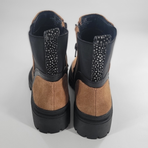 Lucky Brand Eabile Suede Lug Sole Boots (Cognac) Size 8.5 - Picture 3 of 6